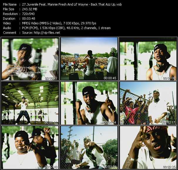 Juvenile Feat. Mannie Fresh And Lil' Wayne video ”Back That Azz Up” from dvd ”Urban Video May 2004”