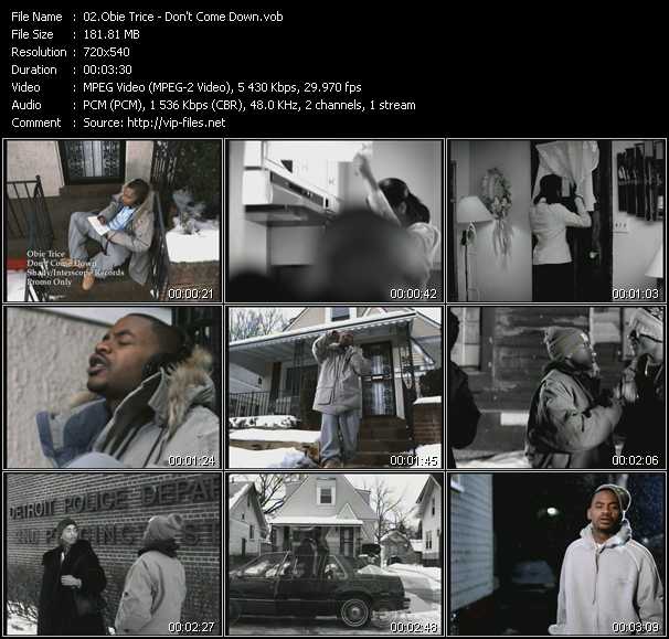 Obie Trice video ”Don't Come Down” from dvd ”Urban Video June 2004”