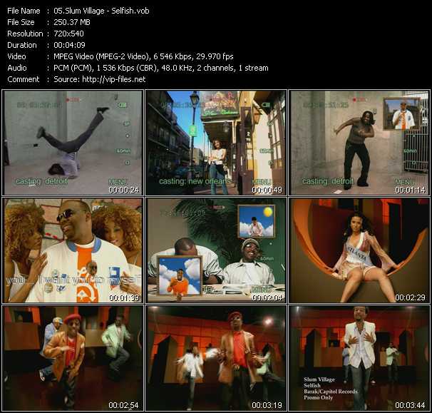 Slum Village video ”Selfish” from dvd ”Urban Video June 2004”