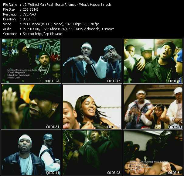 Method Man Feat. Busta Rhymes video ”What's Happenin'” from dvd ”Urban Video June 2004”