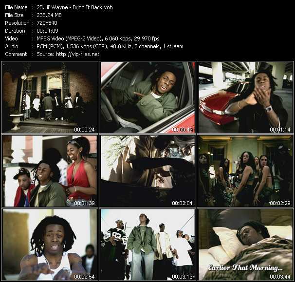 Lil' Wayne video ”Bring It Back” from dvd ”Urban Video June 2004”