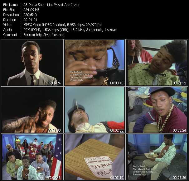 De La Soul video ”Me Myself And I” from dvd ”Urban Video June 2004”