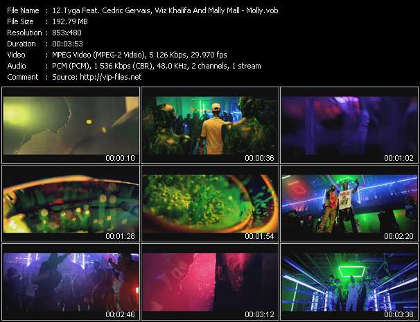 Tyga Feat. Cedric Gervais, Wiz Khalifa And Mally Mall video ”Molly” from dvd ”Urban Video June 2013”