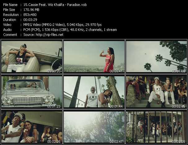 Cassie Feat. Wiz Khalifa video ”Paradise” from dvd ”Urban Video June 2013”