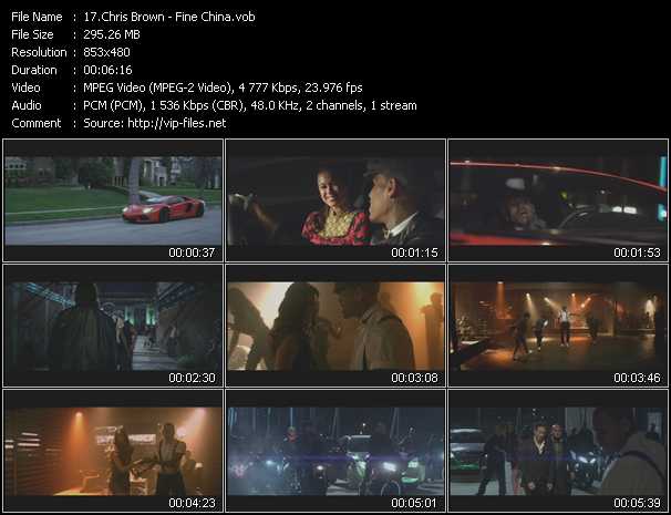 Chris Brown video ”Fine China” from dvd ”Urban Video June 2013”