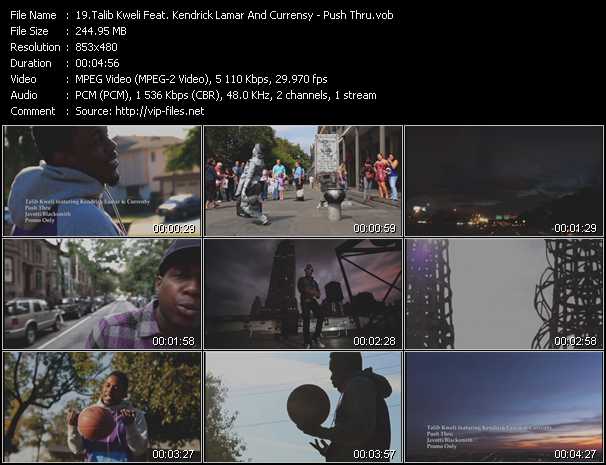 Talib Kweli Feat. Kendrick Lamar And Currensy video ”Push Thru” from dvd ”Urban Video June 2013”