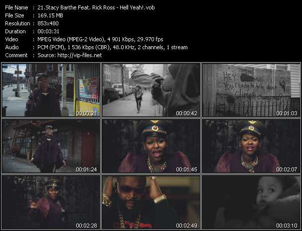 Stacy Barthe Feat. Rick Ross video ”Hell Yeah!” from dvd ”Urban Video June 2013”