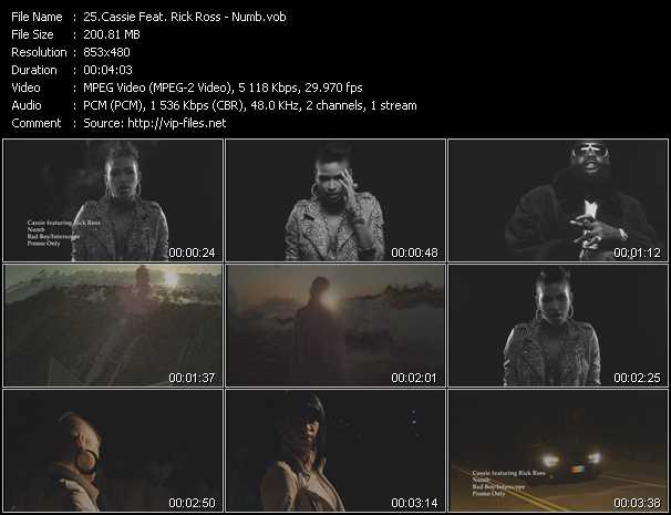 Cassie Feat. Rick Ross video ”Numb” from dvd ”Urban Video June 2013”