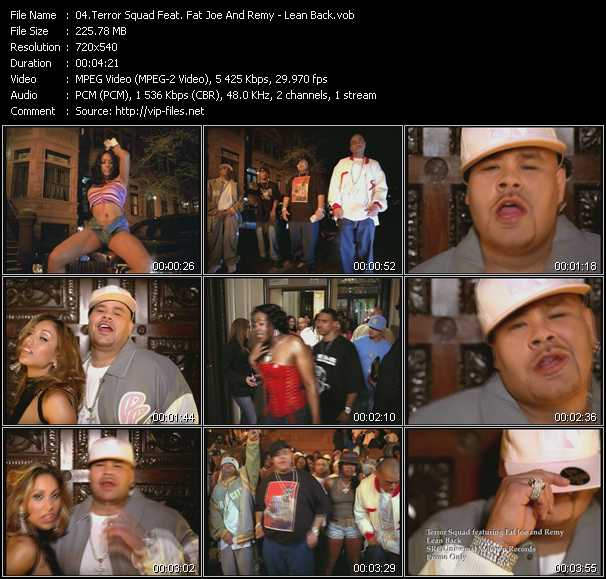 Terror Squad Feat. Fat Joe And Remy video ”Lean Back” from dvd ”Urban Video July 2004”