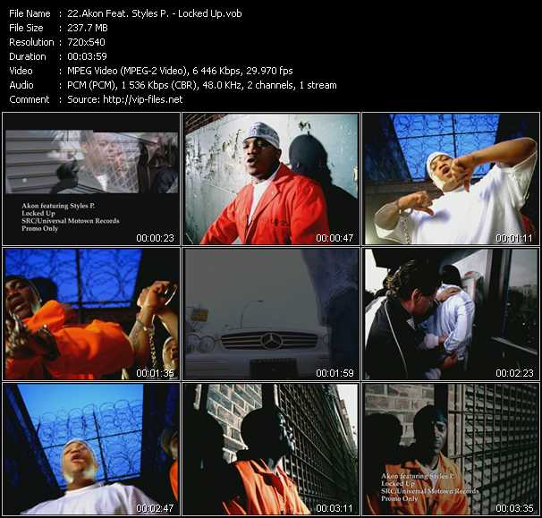 Akon Feat. Styles P video ”Locked Up” from dvd ”Urban Video July 2004”