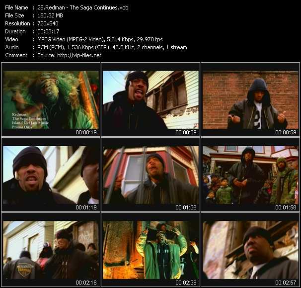 Redman video ”The Saga Continues” from dvd ”Urban Video July 2004”