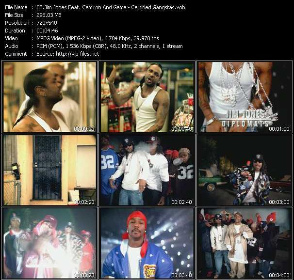 Jim Jones Feat. Cam'ron And Game video ”Certified Gangstas” from dvd ”Urban Video August 2004”