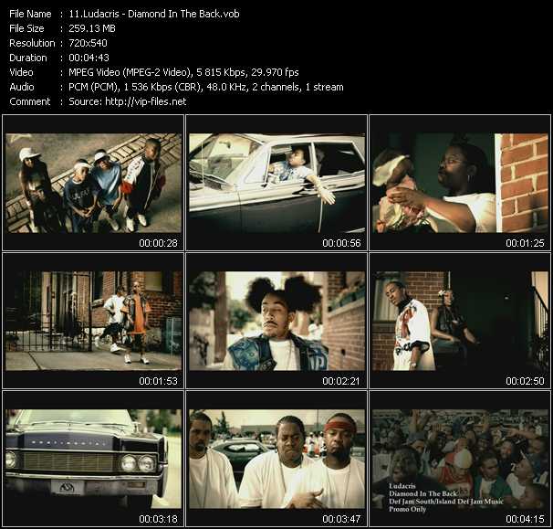 Ludacris video ”Diamond In The Back” from dvd ”Urban Video August 2004”