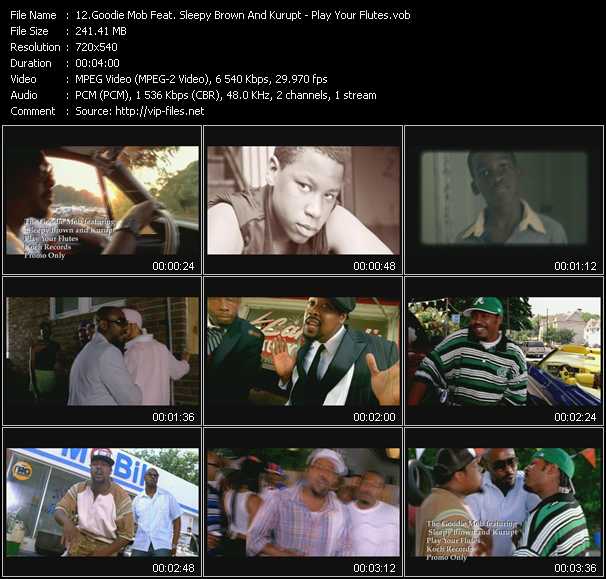 Goodie Mob Feat. Sleepy Brown And Kurupt video ”Play Your Flutes” from dvd ”Urban Video August 2004”