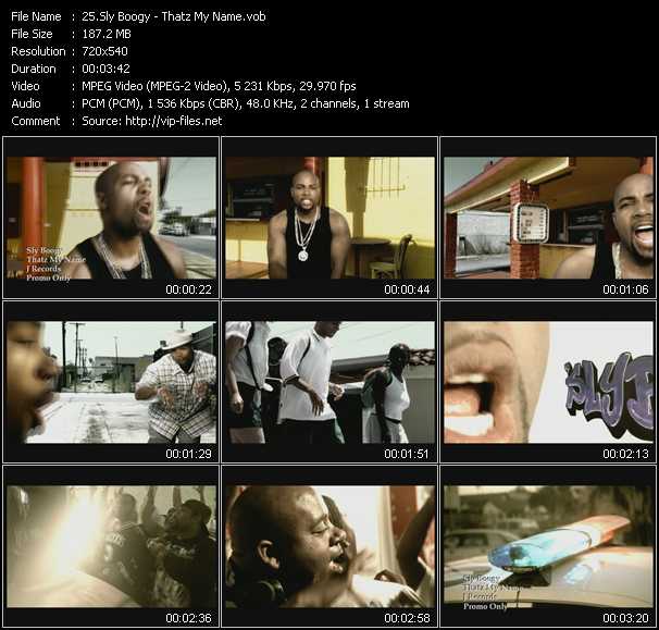 Sly Boogy video ”Thatz My Name” from dvd ”Urban Video August 2004”