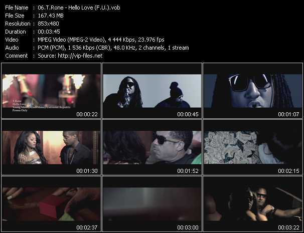 T.Rone video ”Hello Love (F.U.)” from dvd ”Urban Video August 2013”