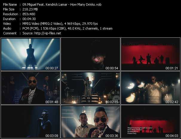 Miguel Feat. Kendrick Lamar video ”How Many Drinks?” from dvd ”Urban Video August 2013”