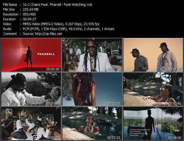 2 Chainz Feat. Pharrell Williams video ”Feds Watching” from dvd ”Urban Video August 2013”