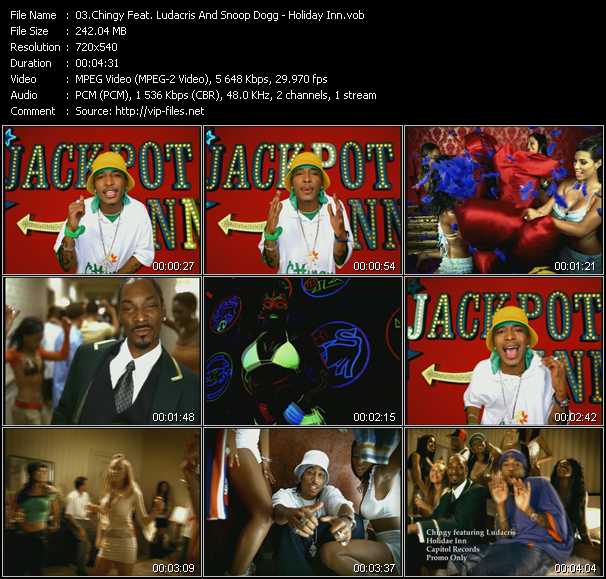 Chingy Feat. Ludacris And Snoop Dogg video ”Holiday Inn” from dvd ”Urban Video October 2003”