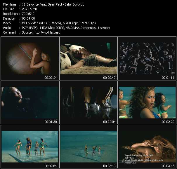 Beyonce Feat. Sean Paul video ”Baby Boy” from dvd ”Urban Video October 2003”