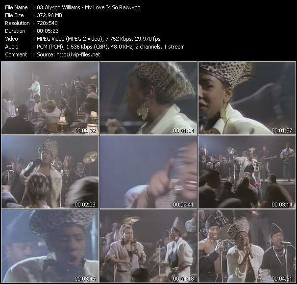 Alyson Williams Feat. Nikki D video ”My Love Is So Raw” from dvd ”Telegenics Number 76B. Urban. July 1989”