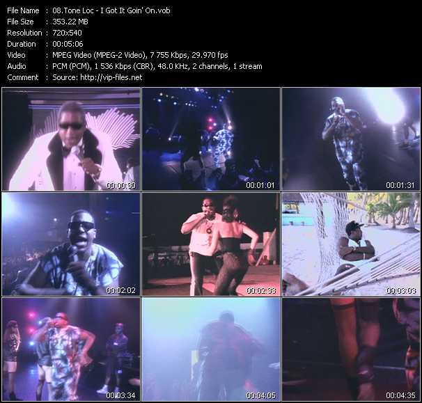 Tone Loc video ”I Got It Goin' On” from dvd ”Telegenics Number 77B. Urban. August 1989”