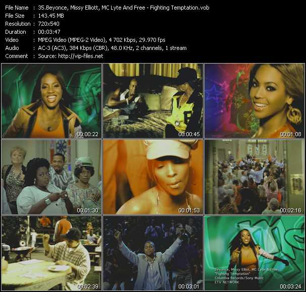 Beyonce, Missy Elliott, Mc Lyte And Free video ”Fighting Temptation” from dvd ”ETV Network Hot Hitz September 2003”