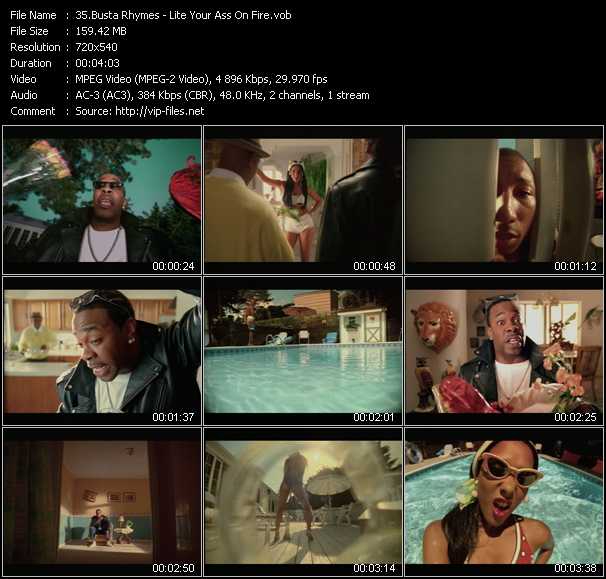 Busta Rhymes Feat. Pharrell Williams video ”Light Your Ass On Fire (Interrupt Version)” from dvd ”ETV Network Hot Hitz October 2003”