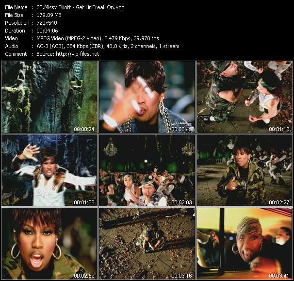 Missy Elliott video ”Get Ur Freak On” from dvd ”ETV Network Vital Dance 9044 May 2001”