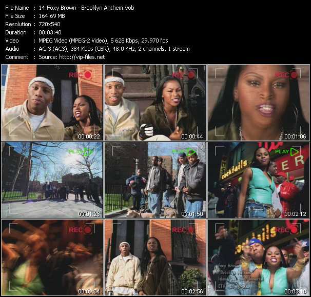 Foxy Brown video ”Brooklyn Anthem” from dvd ”ETV Network Vital Dance 9045 June 2001”