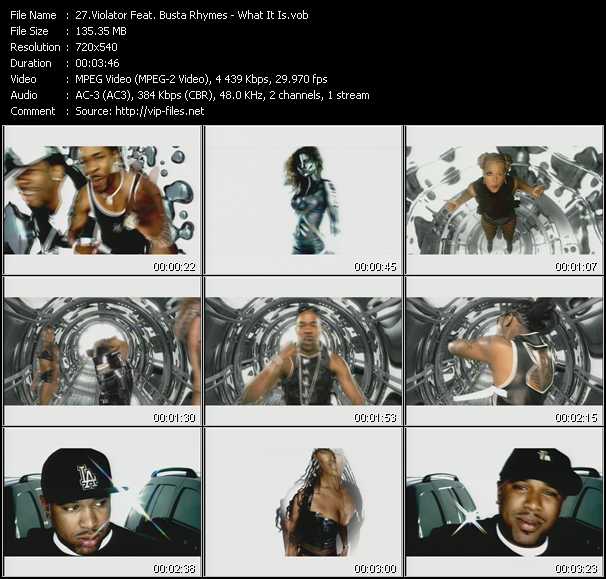 Violator Feat. Busta Rhymes video ”What It Is” from dvd ”ETV Network Vital Dance 9047 August 2001”