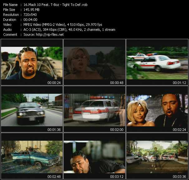 Mack 10 Feat. T-Boz video ”Tight To Def” from dvd ”ETV Network Vital Hitz 2037 October 2000”