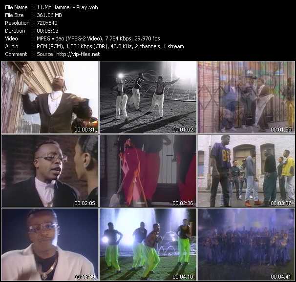 Mc Hammer video ”Pray” from dvd ”ETV ET-VideoLink Reel 175. October 1990”