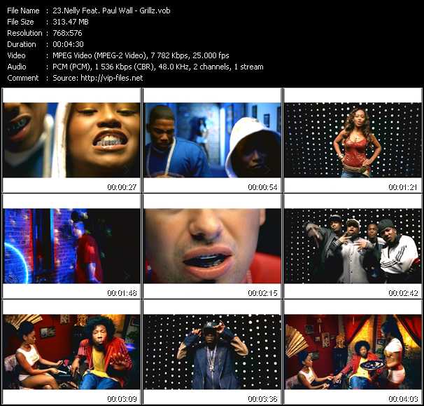 Nelly Feat. Paul Wall, Ali And Gipp video ”Grillz” from dvd ”MixMash Dance March 2006”