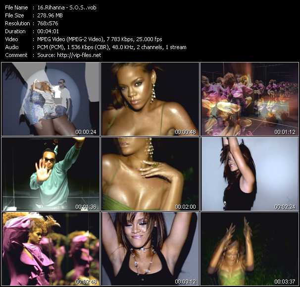 Rihanna video ”S.O.S.” from dvd ”MixMash Dance April 2006”