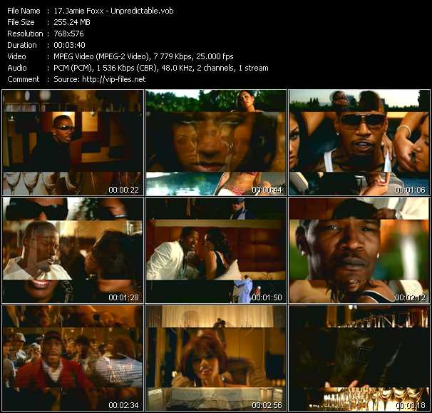 Jamie Foxx Feat. Ludacris video ”Unpredictable” from dvd ”MixMash Dance April 2006”