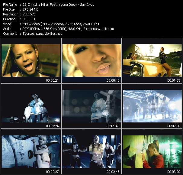 Christina Milian Feat. Young Jeezy video ”Say I” from dvd ”MixMash Dance April 2006”