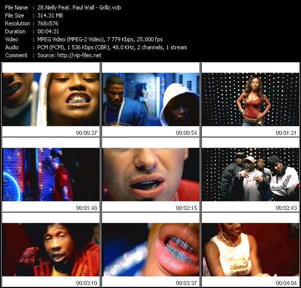 Nelly Feat. Paul Wall, Ali And Gipp video ”Grillz” from dvd ”MixMash Dance April 2006”