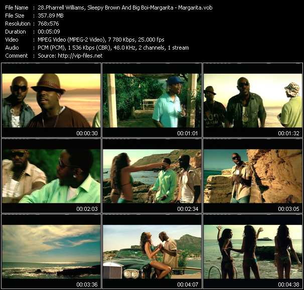 Pharrell Williams, Sleepy Brown And Big Boi video ”Margarita” from dvd ”MixMash Espanol September 2006”