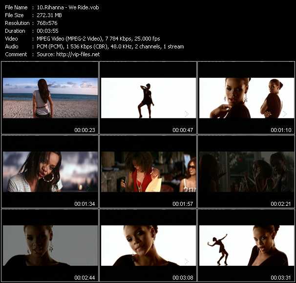 Rihanna video ”We Ride” from dvd ”MixMash Espanol November 2006”