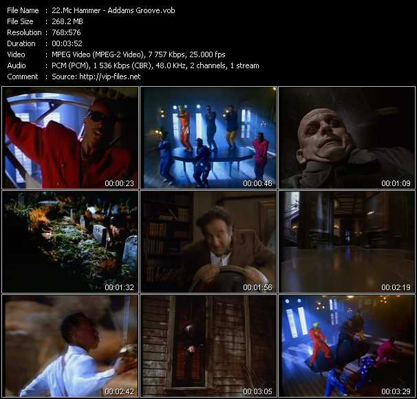 Mc Hammer video ”Addams Groove” from dvd ”MixMash Halloween Vol.2”