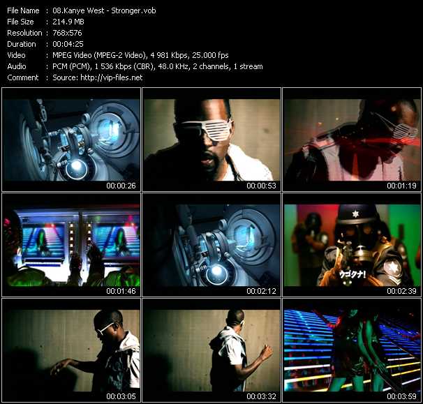 Kanye West video ”Stronger” from dvd ”MixMash Italiano August 2007”