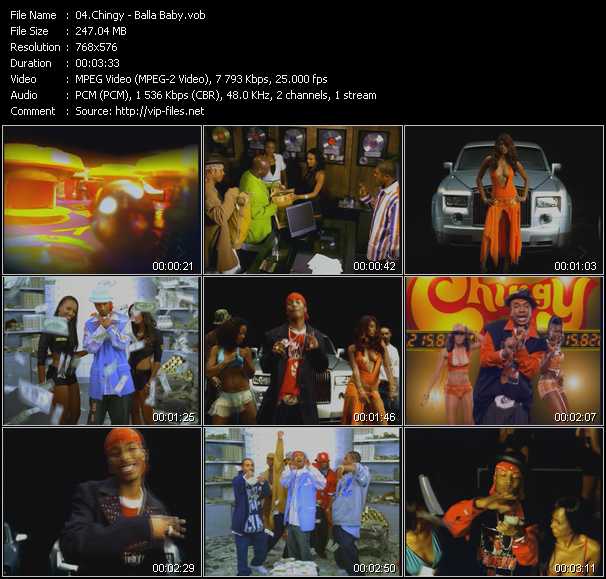 Chingy video ”Balla Baby” from dvd ”MixMash Urban October 2004”