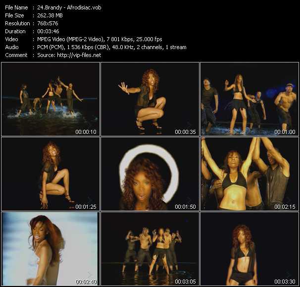 Brandy video ”Afrodisiac” from dvd ”MixMash Urban October 2004”