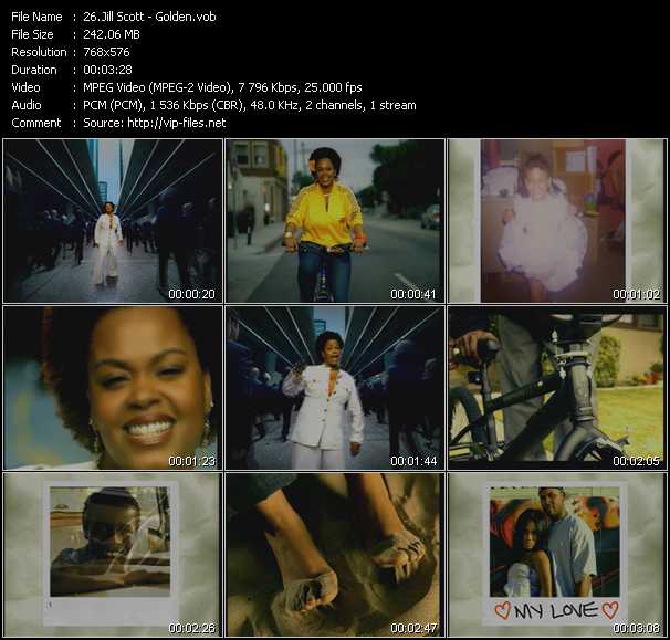 Jill Scott video ”Golden” from dvd ”MixMash Urban October 2004”