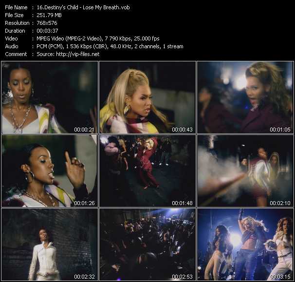 Destiny's Child video ”Lose My Breath” from dvd ”MixMash Urban November-December 2004”