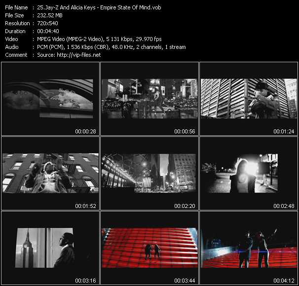 Jay-Z And Alicia Keys video ”Empire State Of Mind” from dvd ”Hot Video Classics Best Of 2009 Vol.1”