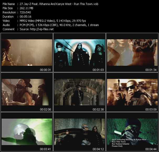 Jay-Z Feat. Rihanna And Kanye West video ”Run This Town” from dvd ”Hot Video Classics Best Of 2009 Vol.1”