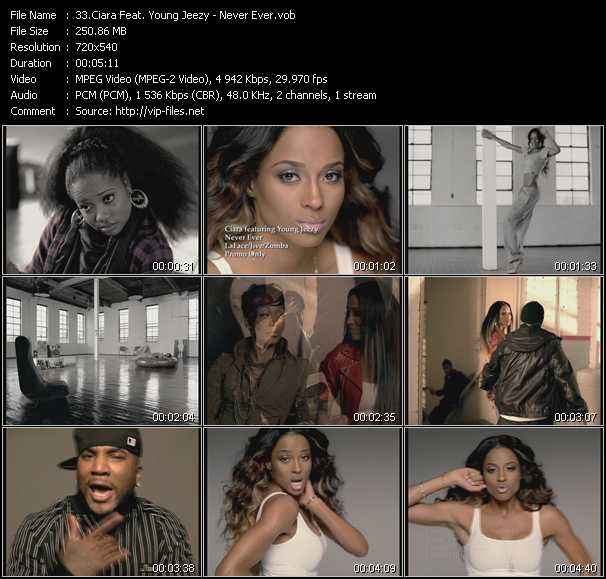 Ciara Feat. Young Jeezy video ”Never Ever” from dvd ”Hot Video Classics Best Of 2009 Vol.2”