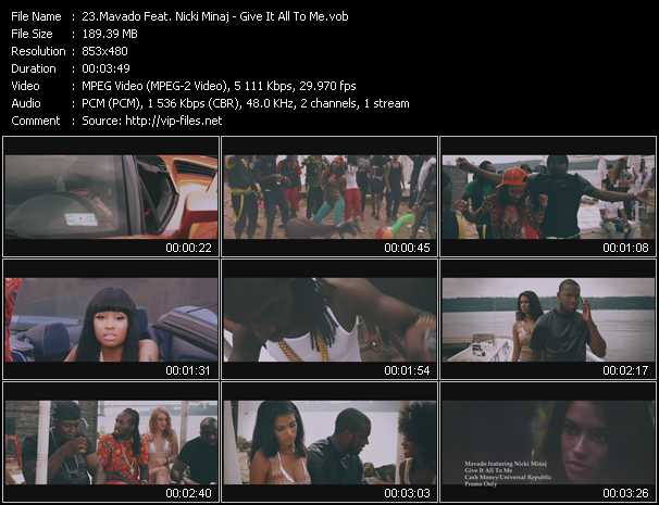 Mavado Feat. Nicki Minaj video ”Give It All To Me” from dvd ”Hot Video January 2014”